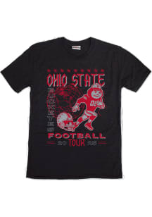 Ohio State Buckeyes Black Football 2025 Football Schedule Short Sleeve Fashion T Shirt