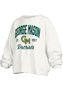 Pressbox George Mason University Womens White Janise Crew Sweatshirt