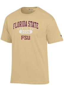 Champion Florida State Seminoles Gold Class of 2026 Jersey Short Sleeve T Shirt
