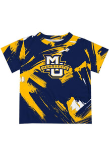 Vive La Fete Marquette Golden Eagles Toddler Blue Paint Brush T-Shirt