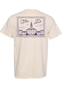 Summit Sportswear K-State Wildcats Womens Ivory Postcard Short Sleeve T-Shirt