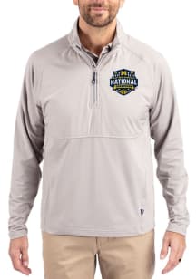 Cutter and Buck Michigan Wolverines Mens Anthracite 2026 MBB Champions Adapt Eco Hybrid Long Sleev..