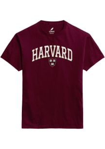 Harvard Crimson Maroon Arched Team name Short Sleeve T Shirt