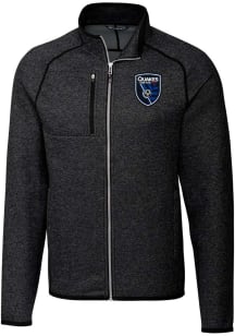 Cutter and Buck San Jose Earthquakes Mens Charcoal Mainsail Big and Tall Light Weight Jacket