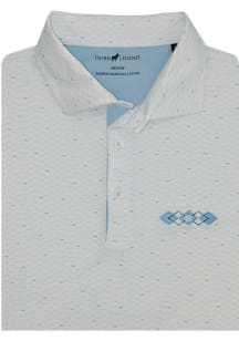 Horn Legend North Carolina Tar Heels Mens Light Blue Micro State Short Sleeve Fashion Polo