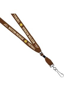Jardine Western Michigan Broncos 3/8 Football Sublimated w/Swivel Hook Lanyard - Brown