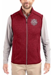 Cutter and Buck Indiana Hoosiers Mens Crimson 2025 CFP National Champions Mainsail Sleeveless Jack..