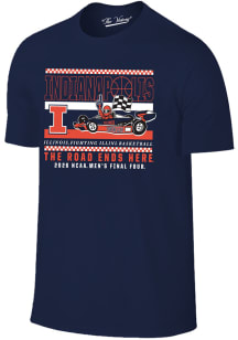 Illinois Fighting Illini Navy Blue 2026 NCAA Final Four Bound On The Road Again Short Sleeve T Shi..