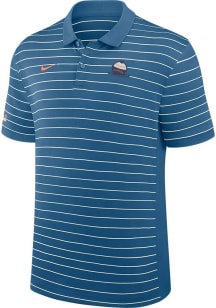 Nike Milwaukee Brewers Mens Blue Authentic Collection City Connect Short Sleeve Polo
