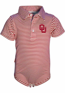 Oklahoma Sooners Baby Cardinal Carson Short Sleeve One Piece Polo