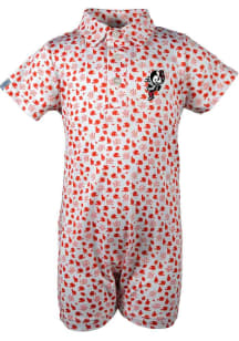 Brutus Buckeye  Garb Ohio State Buckeyes Baby Red Earnest Fball Short Sleeve One Piece Polo