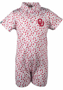 Oklahoma Sooners Baby Cardinal Earnest Fball Short Sleeve One Piece Polo