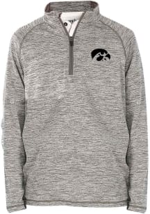 Iowa Hawkeyes Youth Grey Matthew Long Sleeve Quarter Zip Shirt
