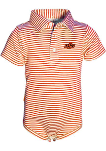 Oklahoma State Cowboys Baby Orange Carson Short Sleeve One Piece Polo