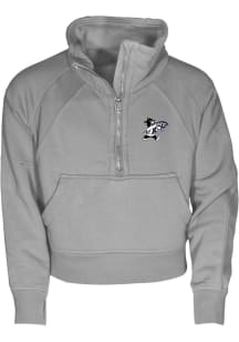 K-State Wildcats Girls Grey Dawn LS Tops Qtr Zip