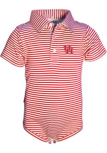 Houston Cougars Baby Red Carson Short Sleeve One Piece Polo