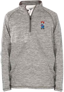 Nebraska Cornhuskers Youth Grey Matthew  Long Sleeve Quarter Zip Shirt