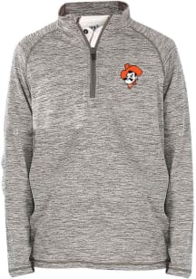 Oklahoma State Cowboys Youth Grey Matthew  Long Sleeve Quarter Zip Shirt