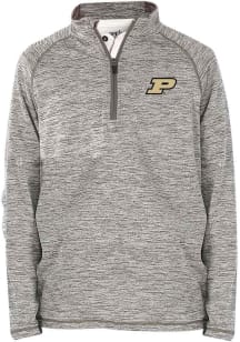 Purdue Boilermakers Youth Grey Matthew  Long Sleeve Quarter Zip Shirt
