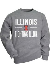 Illinois Fighting Illini Toddler Grey Cruz Long Sleeve Crew Sweatshirt