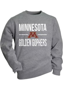 Minnesota Golden Gophers Youth Grey Cruz Long Sleeve Crew Sweatshirt