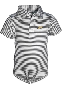 Purdue Boilermakers Baby Charcoal Carson Short Sleeve One Piece Polo