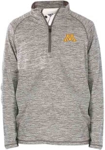 Minnesota Golden Gophers Youth Grey Matthew Long Sleeve Quarter Zip Shirt