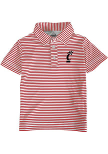 Cincinnati Bearcats Toddler Red Carson Striped Design Short Sleeve Polo Shirt