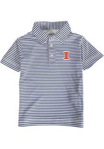 Illinois Fighting Illini Toddler Navy Blue Carson Striped Short Sleeve Polo Shirt