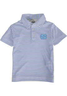 North Carolina Tar Heels Toddler Light Blue Carson Striped Design Short Sleeve Polo Shirt