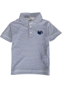 Penn State Nittany Lions Toddler Navy Blue Carson Striped Design Short Sleeve Polo Shirt