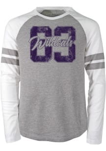 K-State Wildcats Girls Grey ETTA Long Sleeve T-shirt