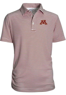 Minnesota Golden Gophers Youth Maroon Carson Striped Short Sleeve Polo Shirt