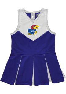 Kansas Jayhawks Toddler Girls Blue 1 Piece Sets Cheer