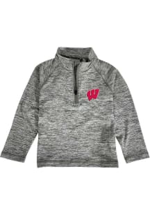 Wisconsin Badgers Toddler Grey Matthew Long Sleeve Qtr Zip