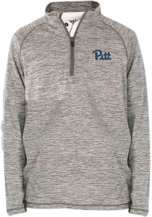 Pitt Panthers Youth Grey Matthew Long Sleeve Quarter Zip Shirt