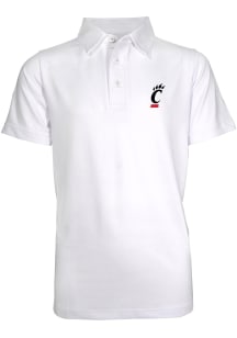 Cincinnati Bearcats Youth White Blake Short Sleeve Polo Shirt