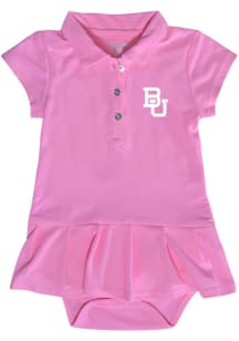 Baylor Bears Baby Girls Pink Caroline Onesie Short Sleeve Dress