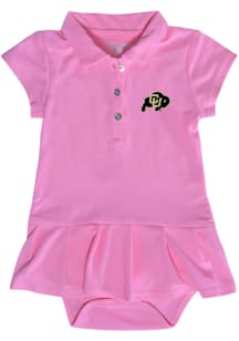 Colorado Buffaloes Baby Girls Pink Caroline Onesie Short Sleeve Dress