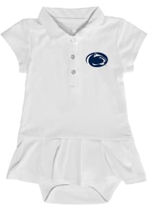 Penn State Nittany Lions Baby Girls White Caroline Onesie Short Sleeve Dress