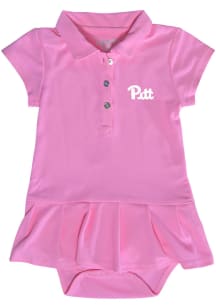 Pitt Panthers Baby Girls Pink Caroline Onesie Short Sleeve Dress