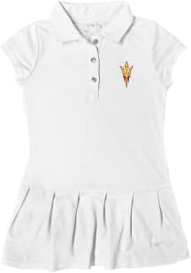 Arizona State Sun Devils Toddler Girls White Caroline Short Sleeve Dress