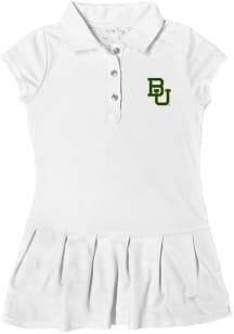 Baylor Bears Toddler Girls White Caroline Short Sleeve Dress