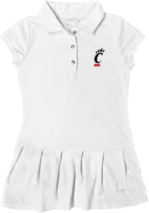 Cincinnati Bearcats Toddler Girls White Caroline Short Sleeve Dress