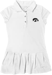 Iowa Hawkeyes Toddler Girls White Caroline Short Sleeve Dress
