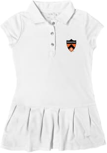 Princeton Tigers Toddler Girls White Caroline Short Sleeve Dress