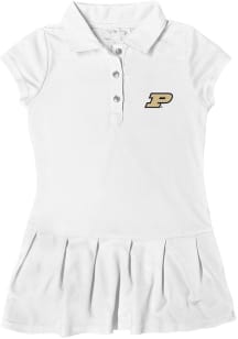 Purdue Boilermakers Toddler Girls White Caroline Short Sleeve Dress