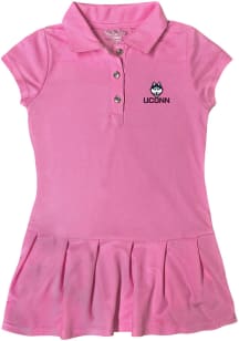 UConn Huskies Toddler Girls Pink Caroline Short Sleeve Dress