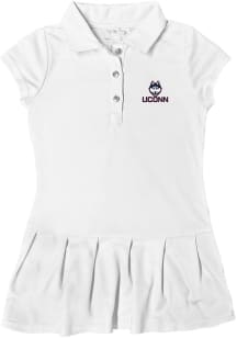 UConn Huskies Toddler Girls White Caroline Short Sleeve Dress