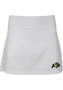 Colorado Buffaloes Youth White Sara Skort Shorts